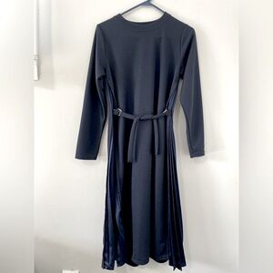 NWOT Elegant Navy Long Sleeve Dress